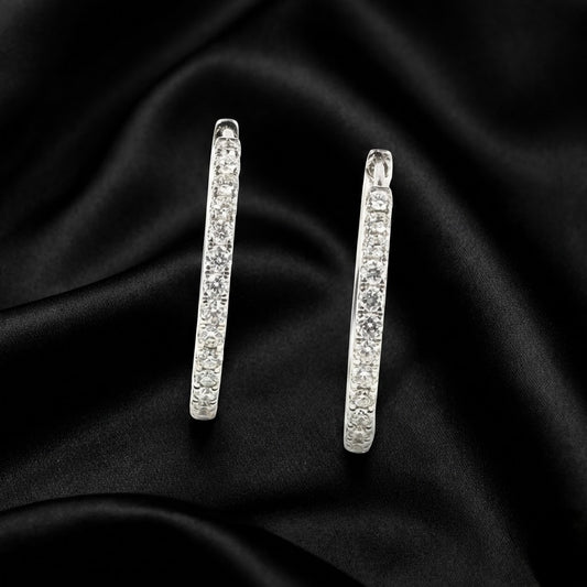 White Gold Hoops | 0.51 ct Lab Diamond Lightweights