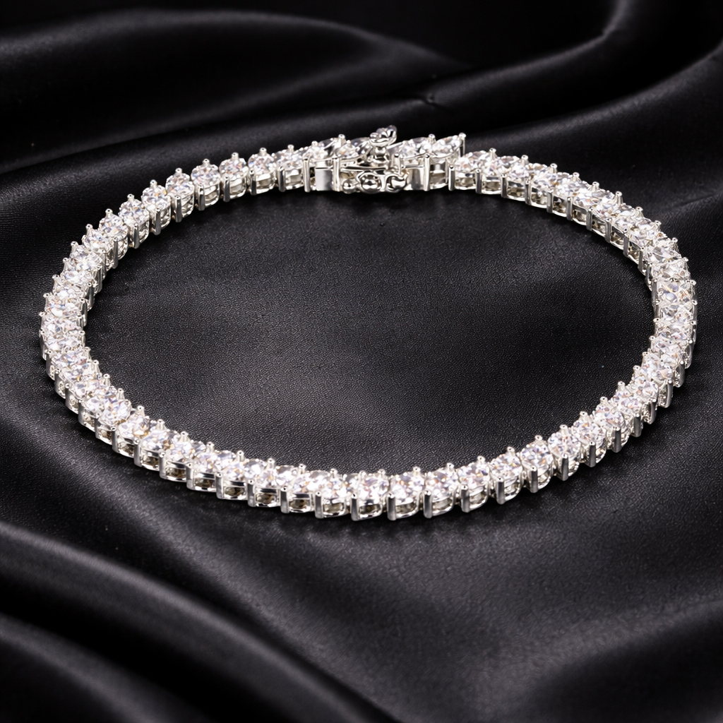 7.11ct Lab-Grown Marquise Diamond Fluid Silhouette Bracelet
