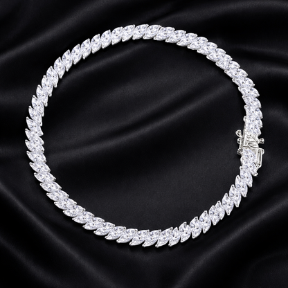 7.11ct Lab-Grown Marquise Diamond Fluid Silhouette Bracelet