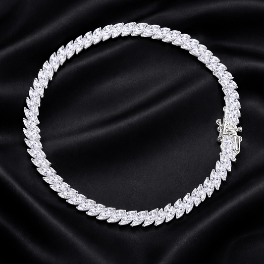 7.11ct Lab-Grown Marquise Diamond Fluid Silhouette Bracelet