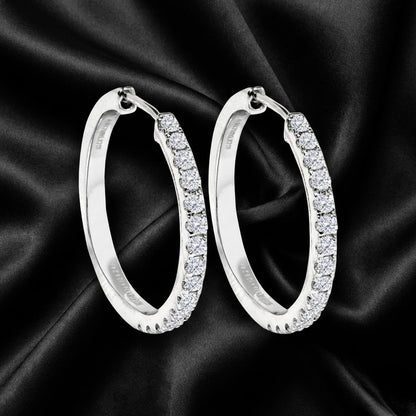 White Gold Hoops | 0.51 ct Lab Diamond Lightweights