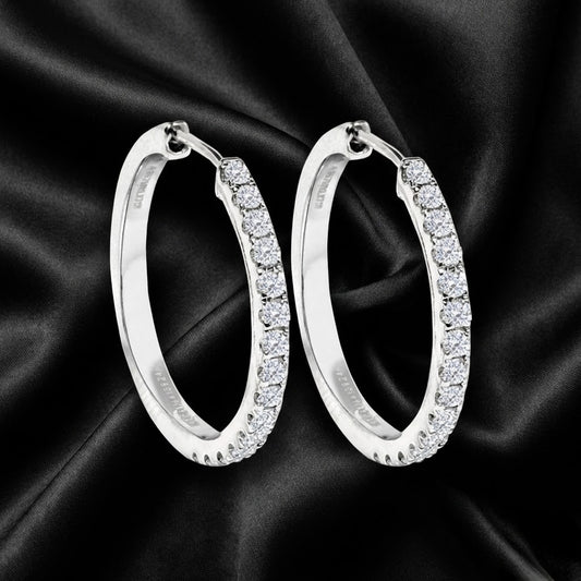 White Gold Hoops | 0.51 ct Lab Diamond Lightweights