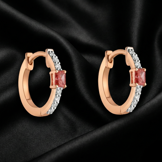 Pink Radiance Mini Hoops | 0.34 Ct Lab Diamonds