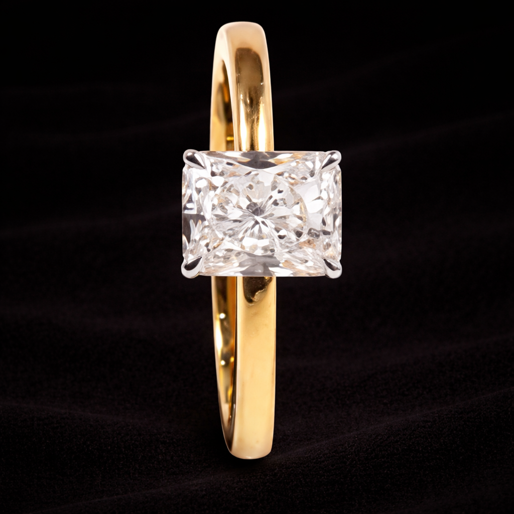 1.37 ct Radiant-Cut Solitaire Ring