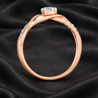 0.30 Carat Lab-Grown Diamond Solitaire Ring with Cradled Center Stone