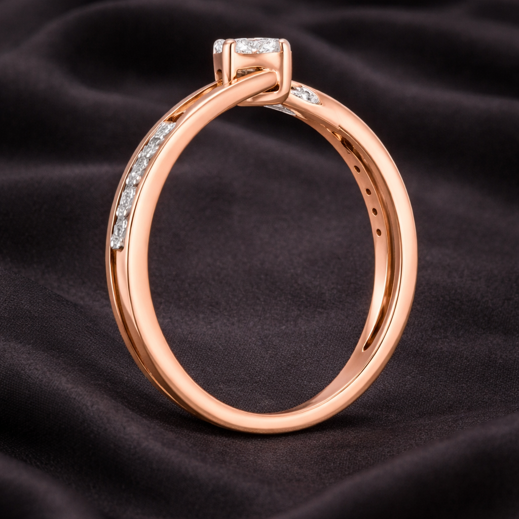 0.3 Carat Lab-Grown Diamond Dual-Band Embrace Solitaire Ring