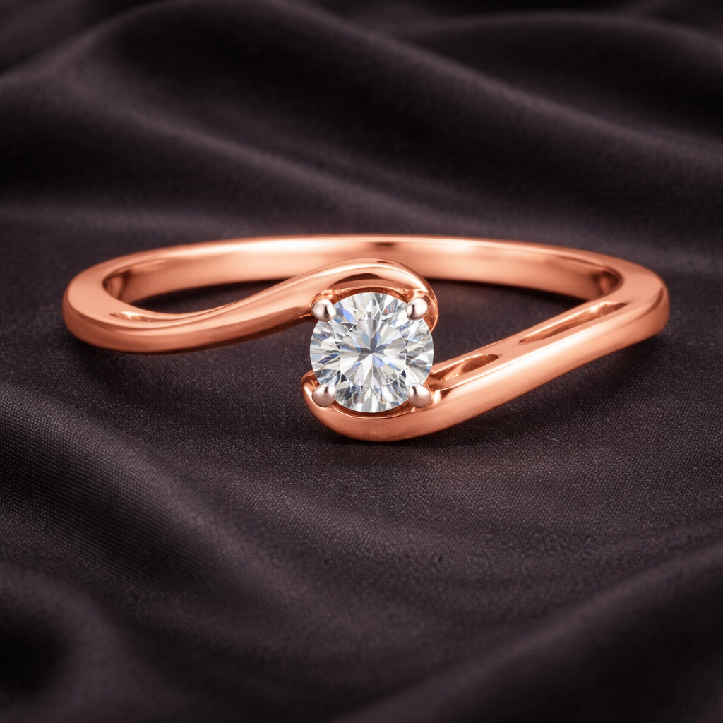 0.19 Carat Lab-Grown Diamond Solitaire Embrace Ring