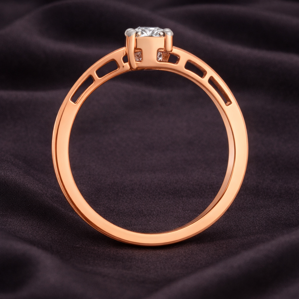 0.19 Carat Lab-Grown Diamond Solitaire Embrace Ring