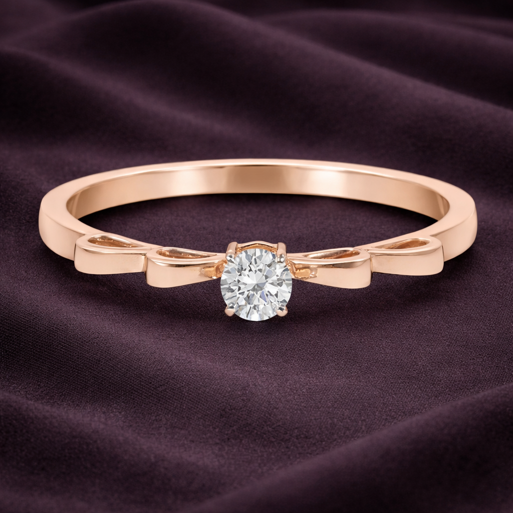 0.12 Carat Lab-Grown Diamond with Double Bow Design