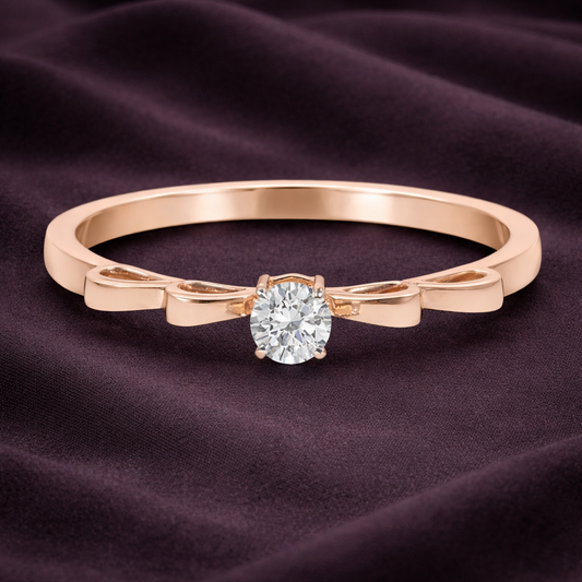 0.12 Carat Lab-Grown Diamond with Double Bow Design