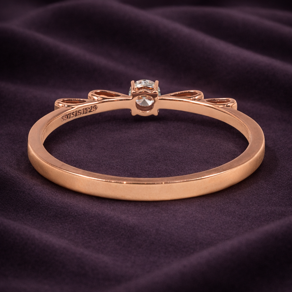 0.12 Carat Lab-Grown Diamond with Double Bow Design