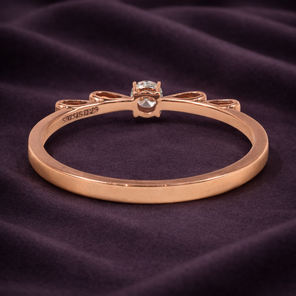 0.12 Carat Lab-Grown Diamond with Double Bow Design