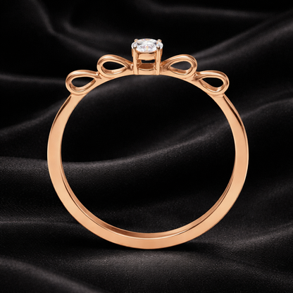 0.12 Carat Lab-Grown Diamond with Double Bow Design
