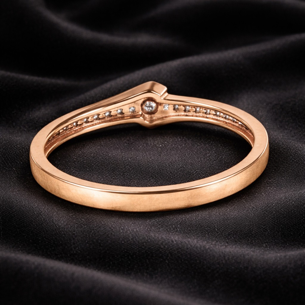 0.24 ct Round cut Lab Grown Diamond Dual Toned Ring