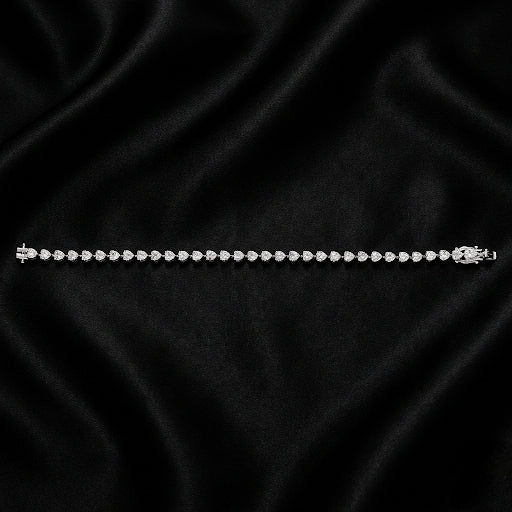 5ct Heart-Cut Lab-Grown Diamond Seamless Love Bracelet