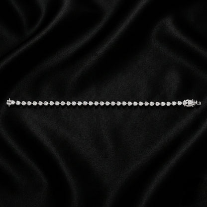 5ct Heart-Cut Lab-Grown Diamond Seamless Love Bracelet