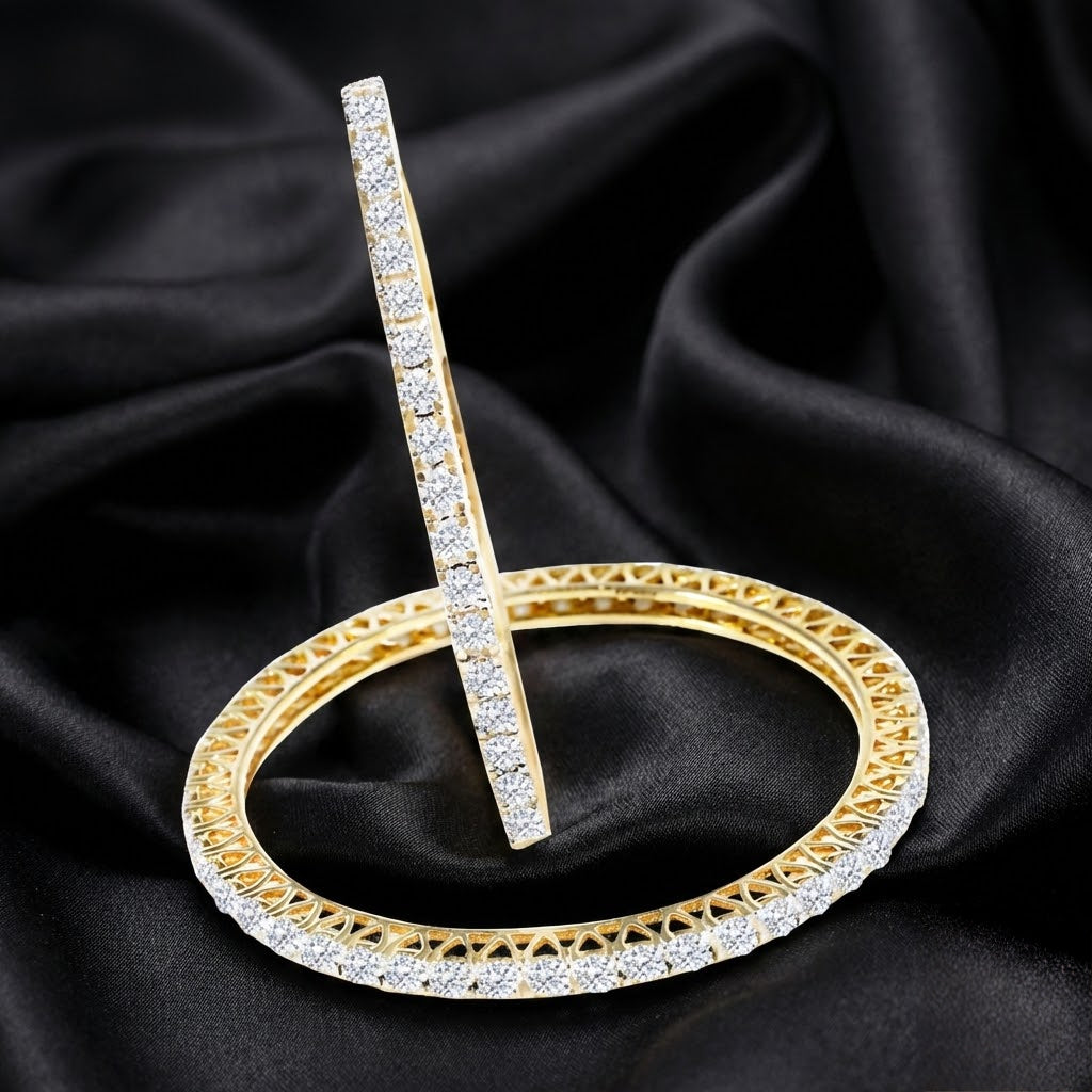 18.3 ct Lab-Grown Diamond Tennis-Style Bangles