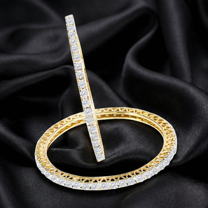 18.3 ct Lab-Grown Diamond Tennis-Style Bangles