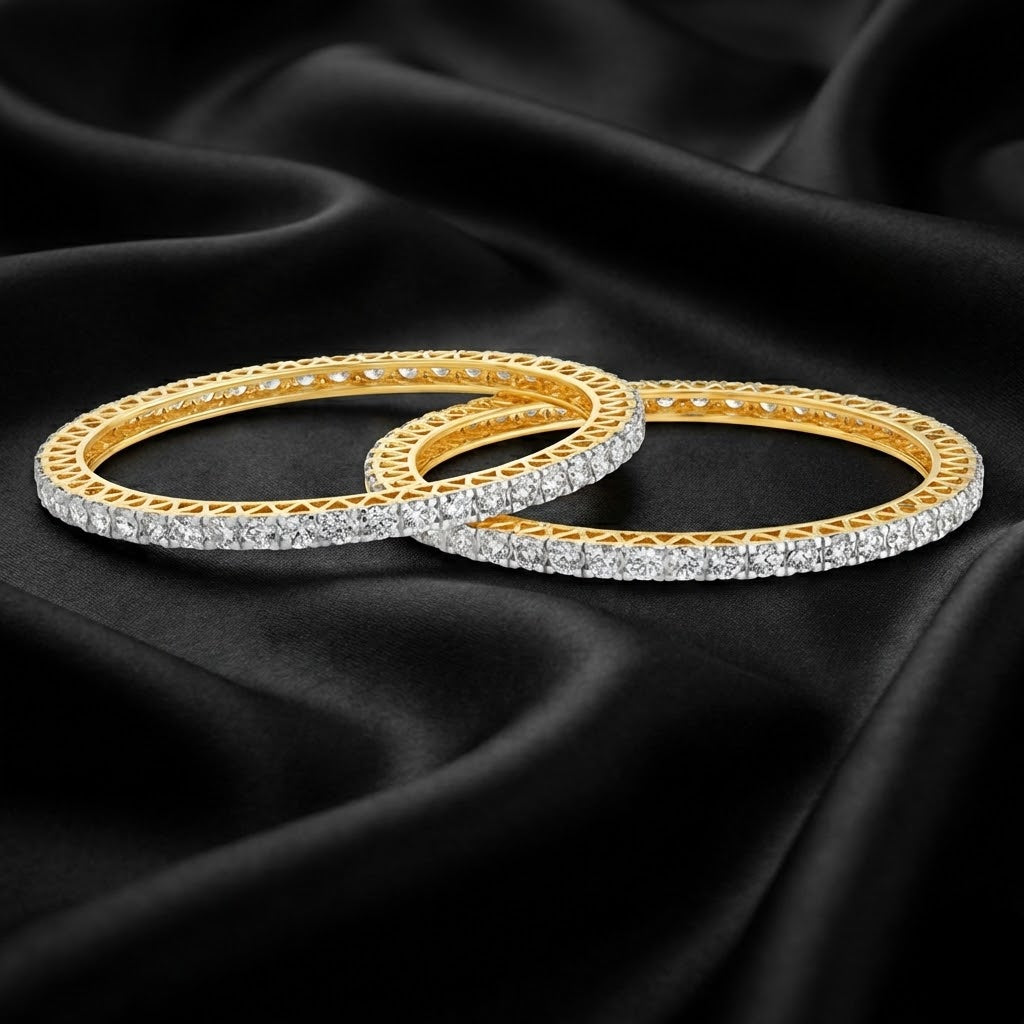 18.3 ct Lab-Grown Diamond Tennis-Style Bangles
