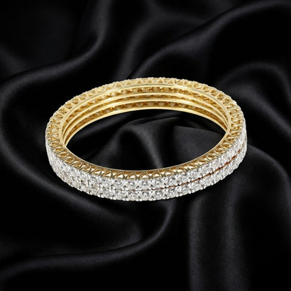 18.3 ct Lab-Grown Diamond Tennis-Style Bangles