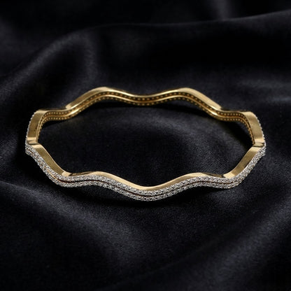 2.7 ct Wavy Silhouette Lab-Grown Diamond Bangle Set