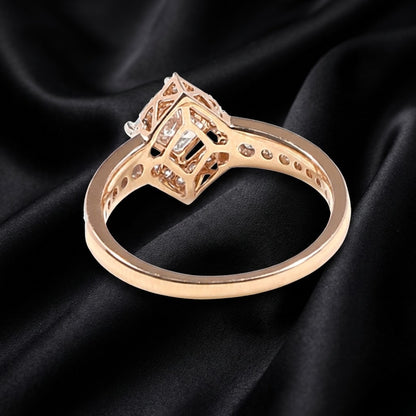 1 ct Princess-Cut Lab-Grown Diamond Ring with Accent Stones