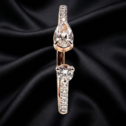 Open-Band Ring with 0.38 Carat Lab-Grown Diamonds