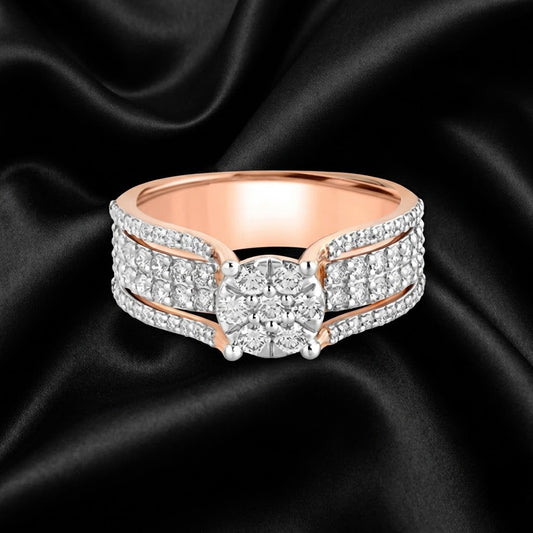 Illusion Solitaire Ring with 0.80 Carats Lab-Grown Diamonds