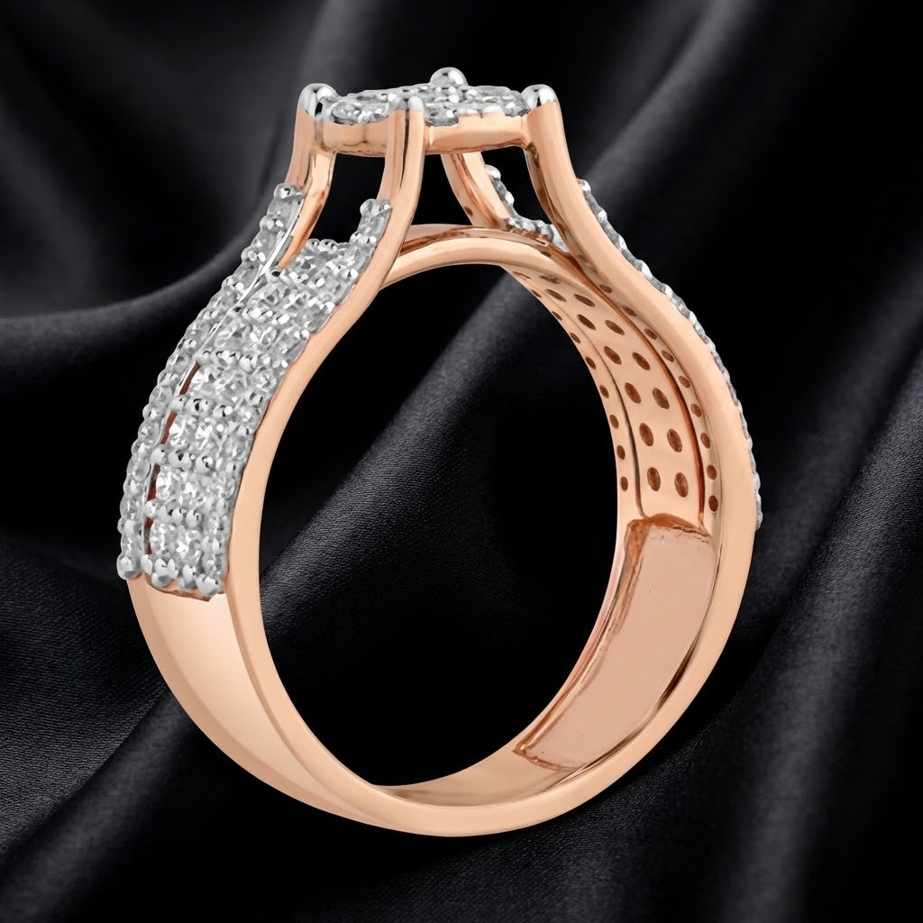 Illusion Solitaire Ring with 0.80 Carats Lab-Grown Diamonds
