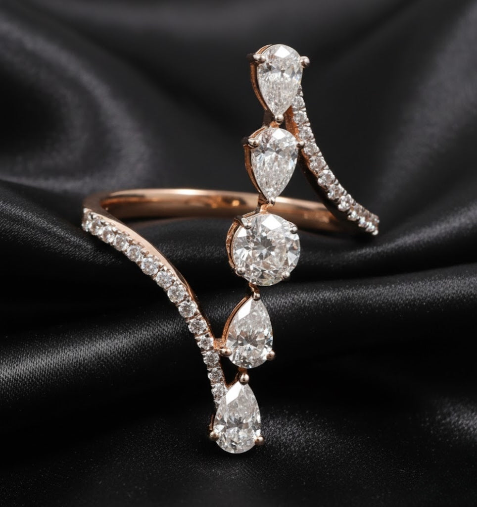 Regal Pear and Round Diamond Lab-Grown Ring, 3.12 Carats