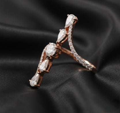 Regal Pear and Round Diamond Lab-Grown Ring, 3.12 Carats