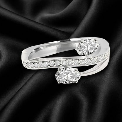 Oval Diamond Vine Lab-Grown Ring, 0.84 Carats