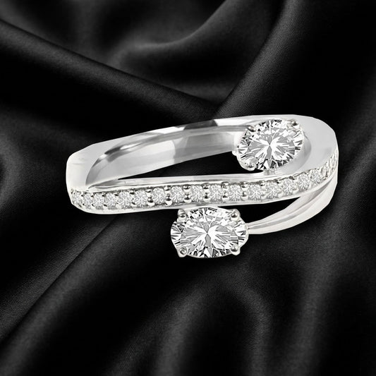 Oval Diamond Vine Lab-Grown Ring, 0.84 Carats