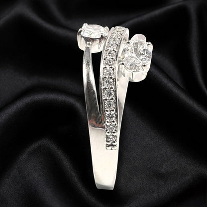 Oval Diamond Vine Lab-Grown Ring, 0.84 Carats