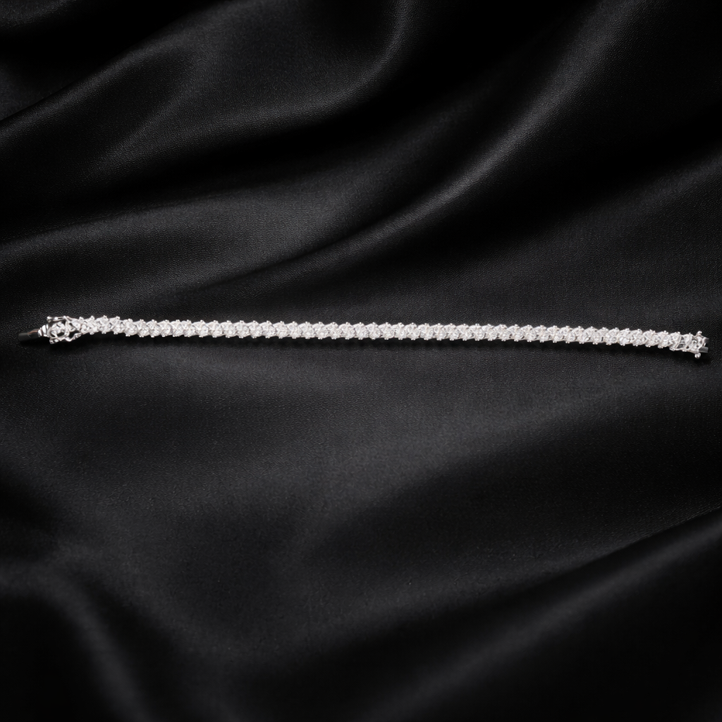 7.11ct Lab-Grown Marquise Diamond Fluid Silhouette Bracelet